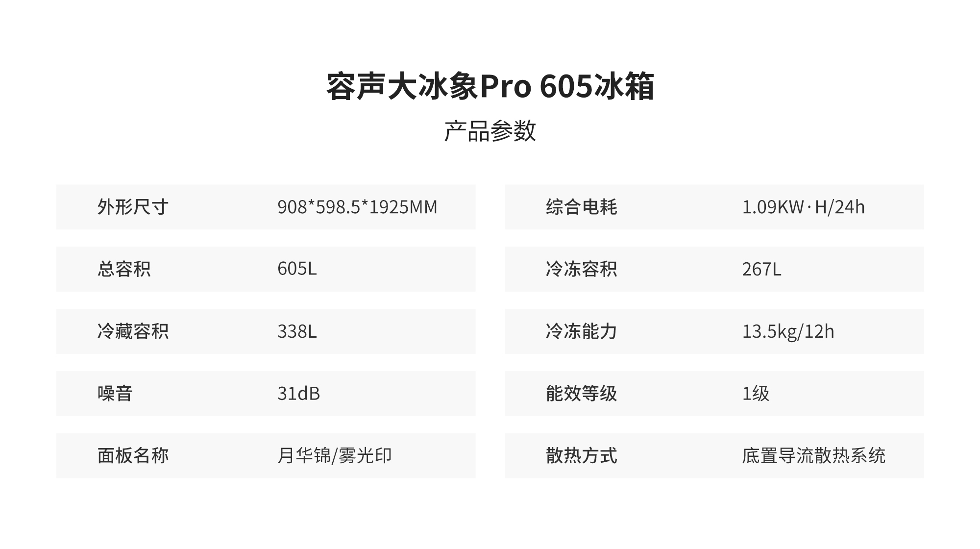 容声大冰象Pro 605冰箱